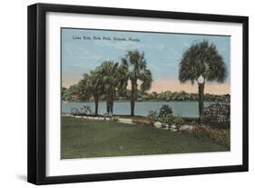 Orlando, Florida - View of Lake Eola and Eola Park-Lantern Press-Framed Art Print