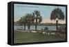 Orlando, Florida - View of Lake Eola and Eola Park-Lantern Press-Framed Stretched Canvas