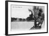 Orlando, Florida - View of Lake Lucerne from Shore-Lantern Press-Framed Art Print