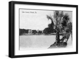 Orlando, Florida - View of Lake Lucerne from Shore-Lantern Press-Framed Art Print