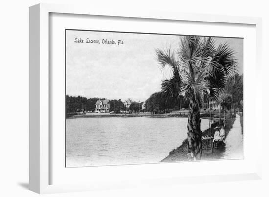 Orlando, Florida - View of Lake Lucerne from Shore-Lantern Press-Framed Art Print