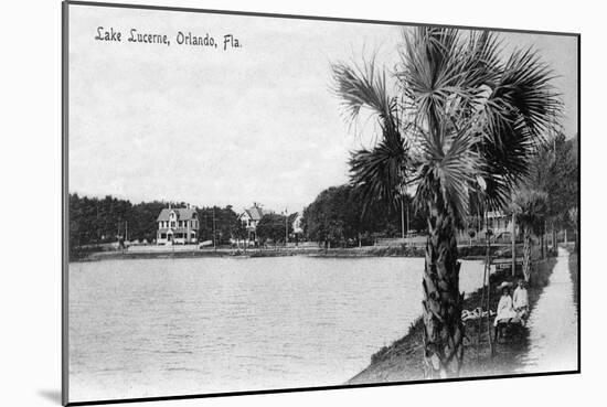 Orlando, Florida - View of Lake Lucerne from Shore-Lantern Press-Mounted Art Print