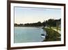 Orlando, Florida - View on Lake Lucerne-Lantern Press-Framed Art Print