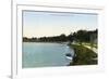 Orlando, Florida - View on Lake Lucerne-Lantern Press-Framed Premium Giclee Print