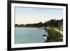 Orlando, Florida - View on Lake Lucerne-Lantern Press-Framed Premium Giclee Print