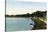 Orlando, Florida - View on Lake Lucerne-Lantern Press-Stretched Canvas