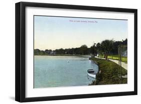 Orlando, Florida - View on Lake Lucerne-Lantern Press-Framed Art Print