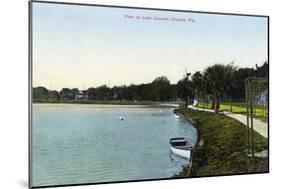 Orlando, Florida - View on Lake Lucerne-Lantern Press-Mounted Art Print