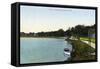 Orlando, Florida - View on Lake Lucerne-Lantern Press-Framed Stretched Canvas