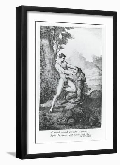 Orlando Furioso (The Frenzy of Orlando), Canto Xxiv by Filippo Pistrucci, 1824,-null-Framed Giclee Print