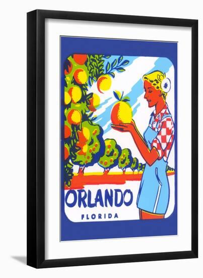 Orlando, Lady with Grapefruit-null-Framed Art Print