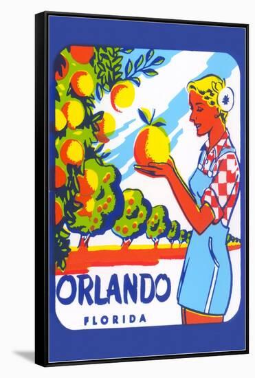 Orlando, Lady with Grapefruit-null-Framed Stretched Canvas