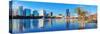 Orlando Lake Eola in the Morning with Urban Skyscrapers and Clear Blue Sky.-Songquan Deng-Stretched Canvas