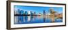 Orlando Lake Eola in the Morning with Urban Skyscrapers and Clear Blue Sky.-Songquan Deng-Framed Photographic Print