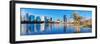 Orlando Lake Eola in the Morning with Urban Skyscrapers and Clear Blue Sky.-Songquan Deng-Framed Photographic Print