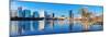 Orlando Lake Eola in the Morning with Urban Skyscrapers and Clear Blue Sky.-Songquan Deng-Mounted Photographic Print