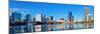 Orlando Lake Eola in the Morning with Urban Skyscrapers and Clear Blue Sky.-Songquan Deng-Mounted Photographic Print