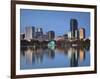 Orlando Skyline Across Lake Eola, Florida, USA-Walter Bibikow-Framed Photographic Print