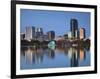 Orlando Skyline Across Lake Eola, Florida, USA-Walter Bibikow-Framed Photographic Print