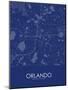 Orlando, United States of America Blue Map-null-Mounted Poster