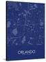 Orlando, United States of America Blue Map-null-Stretched Canvas