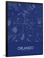 Orlando, United States of America Blue Map-null-Framed Poster