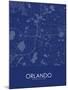 Orlando, United States of America Blue Map-null-Mounted Poster