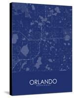 Orlando, United States of America Blue Map-null-Stretched Canvas