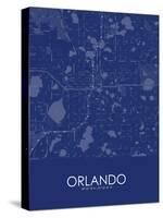 Orlando, United States of America Blue Map-null-Stretched Canvas