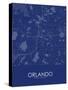 Orlando, United States of America Blue Map-null-Stretched Canvas