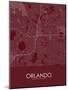 Orlando, United States of America Red Map-null-Mounted Poster