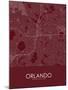 Orlando, United States of America Red Map-null-Mounted Poster