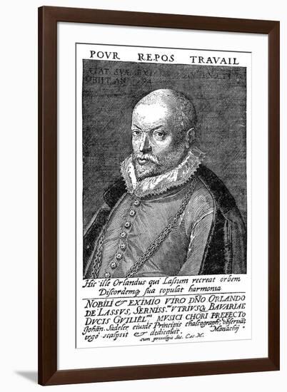 Orlandus Lassus, Flemish Renaissance Composer and Musician, 16th Century-null-Framed Giclee Print