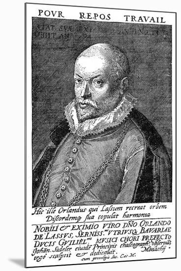 Orlandus Lassus, Flemish Renaissance Composer and Musician, 16th Century-null-Mounted Giclee Print
