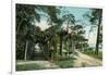 Ormond, Florida - Arbor View from Road-Lantern Press-Framed Art Print