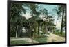 Ormond, Florida - Arbor View from Road-Lantern Press-Framed Art Print