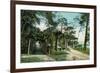 Ormond, Florida - Arbor View from Road-Lantern Press-Framed Art Print