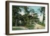 Ormond, Florida - Arbor View from Road-Lantern Press-Framed Art Print