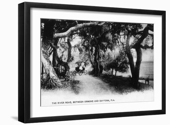 Ormond, Florida - on the River Road to Daytona Beach-Lantern Press-Framed Art Print