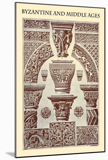 Ornament-Byzantine and Middle Ages-Racinet-Mounted Art Print