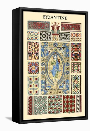 Ornament-Byzantine-Racinet-Framed Stretched Canvas