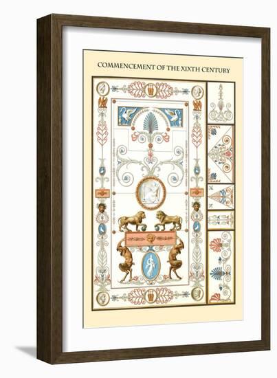 Ornament-Commencement of the XIXth Century-Racinet-Framed Art Print