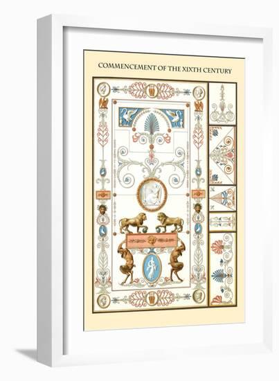 Ornament-Commencement of the XIXth Century-Racinet-Framed Art Print