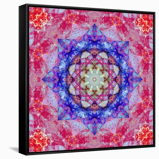 Ornament from Flower Photographs, Conceptual Layer Work-Alaya Gadeh-Framed Stretched Canvas