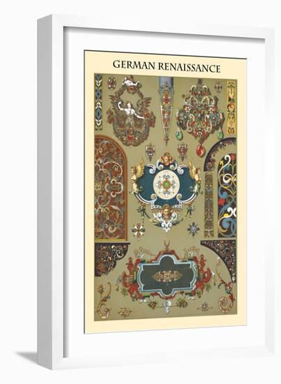 Ornament-German Renaissance-Racinet-Framed Art Print