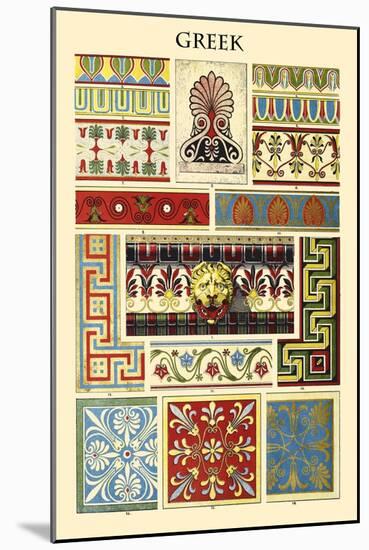 Ornament-Greek-Racinet-Mounted Art Print