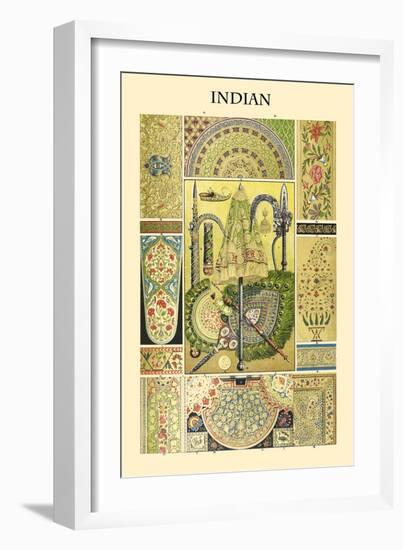 Ornament-Indian-Racinet-Framed Art Print