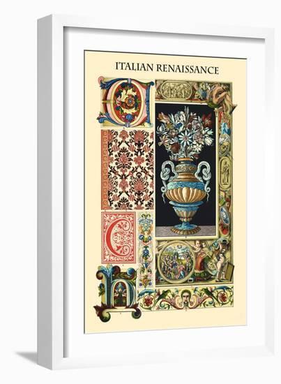 Ornament-Italian Renaissance-Racinet-Framed Art Print