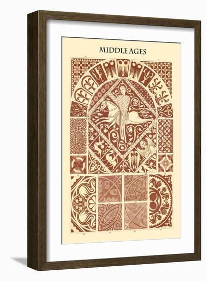 Ornament-Middle Ages-Racinet-Framed Art Print