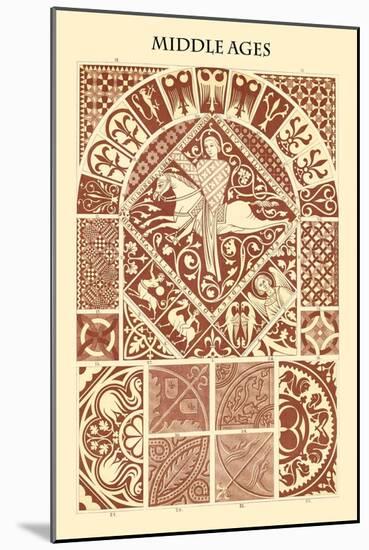 Ornament-Middle Ages-Racinet-Mounted Art Print